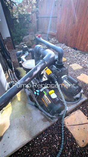 Pool pump replacement 🪛 #poolcleaning #poolmaintenance #cleantok #fypシ #pov