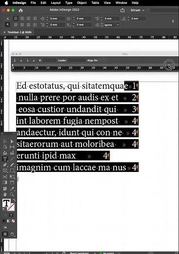 Tab Alignment Tricks in InDesign 🔥 #yourbook #design #photoshop #graphicdesign