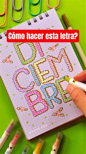 Lettering Tutorial: Cómo hacer esta letra con marcadores? Portada Diciembre #lettering #manualidades