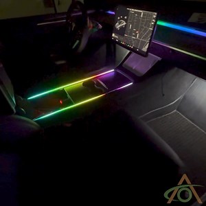 1K views · 22 reactions | Get your Tesla’s center console lit⚡️with Abstract Ocean ’s animated LED lights for your #tesla 3/Y!! Use TOSV15 for a discount  -  https://abstractocean.com/ | Tesla Owners of Silicon Valley | Facebook