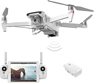 FIMI X8SE 2022 V2,Foldable 4K Camera Drone for Adult Beginner, 3-Axis Gimbal with 48MP 1/2" CMOS, Smart Tracking Modes, 35 Minutes of Flight, 10km Video Transmission (1 Battery, megaphone)