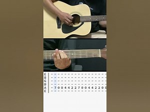 Hit Me With Your Best Shot in one string - Learn Your First Guitar Song! #beginnerguitarlessons