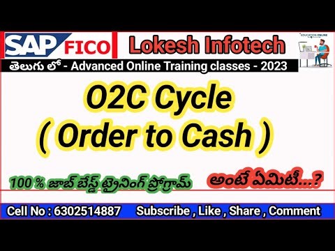 How to Do O2C Process Cycle in Telugu |SAP FICO Tutorial - By Lokesh