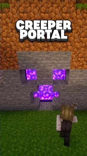 CREEPER PORTAL 🔥 #minecraft #tutorial #minecraftbuilding