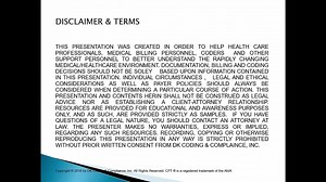 CodingAndDocumentationForTherapeuticProcedures