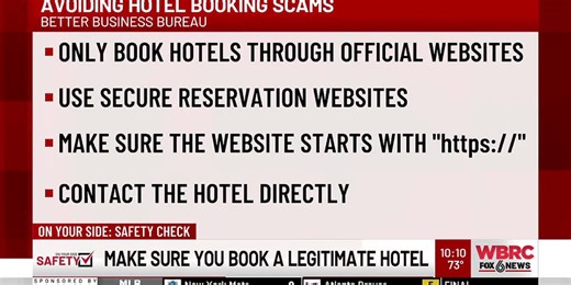 Make sure you book a legitimate hotel