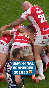 SCHNEIDER!! 🤯 One of the best Semi-Final moments in history from Hull KR ?! 👏 The Robins will be returning to the #ChallengeCup Semi-Finals to take on Dragons Catalans Officiel this Saturday, 10th May! 🫡 | Challenge Cup