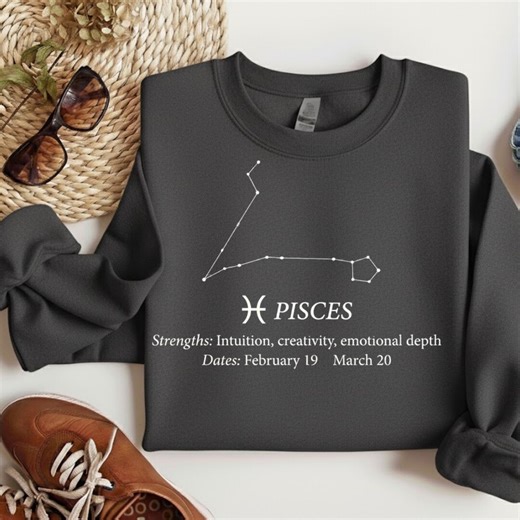 Pisces Zodiac T Shirt | Pisces Sweatshirt | Astrology Apparel - Etsy