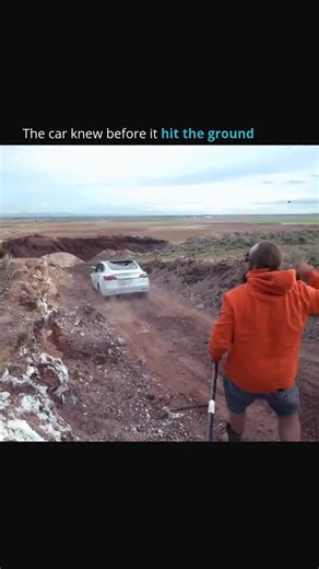 Wireofai on Instagram: "This might be one of the most unsettling Tesla clips ever filmed. A YouTuber drives a Model 3 off a cliff — and before the car even touches the ground, the airbags explode mid-air. Here’s what’s really happening 👇 • Teslas use accelerometers and gyroscopes that read motion thousands of times per second • When the car suddenly went weightless, then rapidly accelerated downward, the system flagged it as a violent, unavoidable collision • The computer triggered a pre-crash 