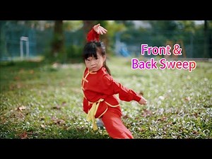 Front & Back Sweep 前扫腿, 后扫腿 (Qian Hou Sao Tui) demo by Kyra Bao [Kung Fu / Wushu Changquan]