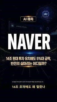 [Stocks] Naver Plunges 5% Despite 14 Trillion Won Investment: A Floor at 200,000 Won or Further S...