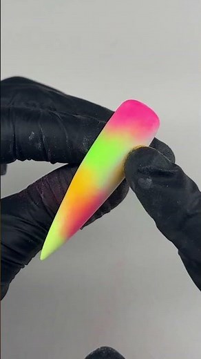 3D Neon Aura Nail Design | Quick + Colourful! 💅💫