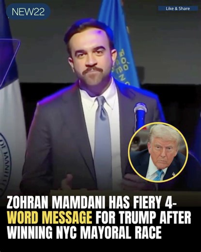 Zohran Mamdani has fiery 4-word message for Trump after winning NYC mayoral race😨 check in comm:👇😳💬 | The Awakened Citizen