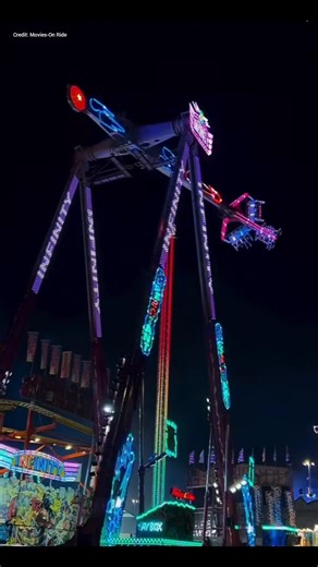 Infinity / 203 ft tall KMG pendulum ride! #carnival #shorts