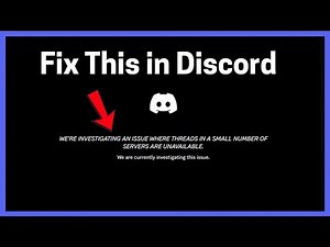 Fix We're investigating an issue where threads in a small number of servers are unavailable discord