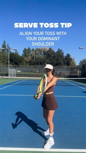 Eli Pironkova Tennis on Instagram: "Save this serve toss tip to practice in your own #tennis #serve #toss #tip #tips"