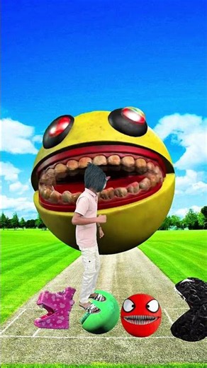 Wait me jump on All colours Pac-Man & Big monster pacman #youtubeshorts