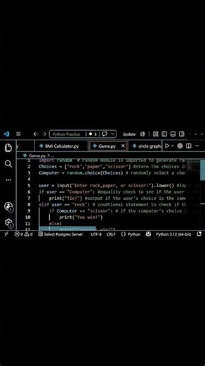 Build Rock Paper Scissors Game in Python | Python Project for Beginners #5 🐍 #python
