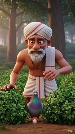 The farmer used to collect the pigeon's eggs every morning but one egg missing 😭 #ai #pigeon #farmer