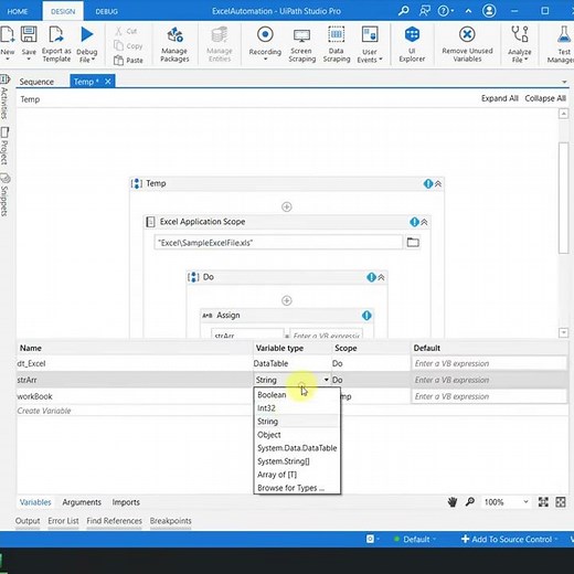 UiPath: Get All Sheets Names in Excel