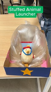 10K views · 54 reactions | Steve the Kiwi is ready for takeoff! ‍✈️✈️ All you need is a cardboard box, a trash bag, and a few brave animals to create this DIY stuffed animal launcher. Warning: flightless birds may fall to the ground quickly  | KiwiCo | Facebook