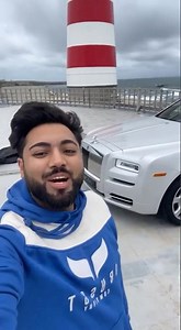 Testing Rolls royce phantom on lighthouse rooftop