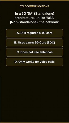 5G Standalone (SA) vs Non-Standalone (NSA)