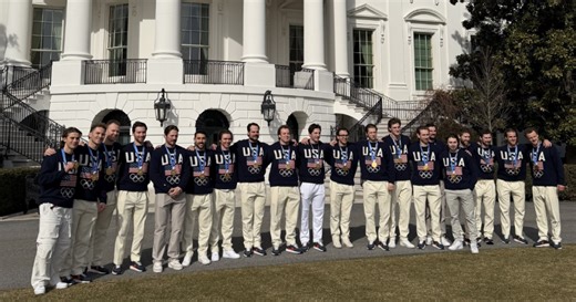 US men's hockey team tours White House after receiving invitation from Trump