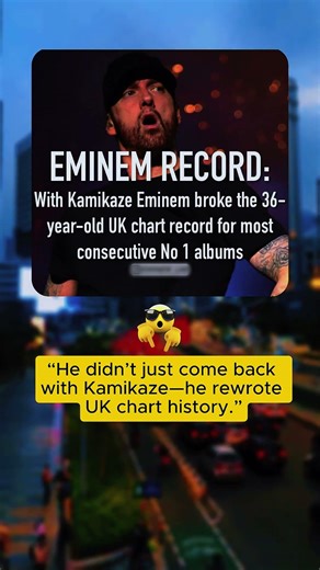 How Kamikaze Made Eminem Break a 36 Year Record 🇬🇧🔥 #Eminem #Kamikaze #RapRecords #UKCharts #Hip