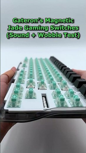 Gateron's Magnetic Jade Gaming Switches (Sound + Wobble test) #keyboard #switches #wooting80he