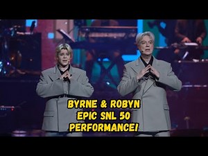 David Byrne x Robyn Stun with “Dancing On My Own” at SNL Anniversary Concert