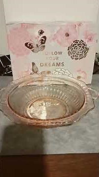 🌸 1930s ( MAYFAIR ) VTG Pink Depression Glass Pattern Open Rose 🌹
