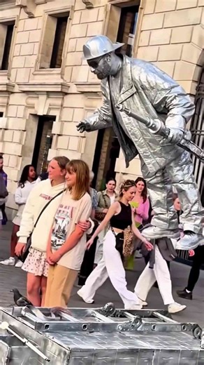 She Refused to Leave Without Answers🤔. #silvermanstatueofficial #floating #levitating.