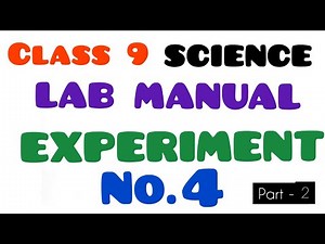 Lab Manual class 9 Science Experiment No 4 (b)