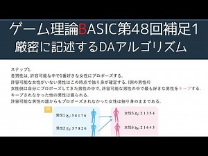 ゲーム理論BASIC 第48回補足1 -厳密に記述するDAアルゴリズム-