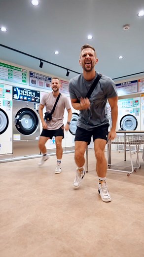 When you find a laundromat in Kyoto, that can wash and dry your clothes in under an hour, you dance about it! We didn’t even need detergent. It was automatic. Japan does it right! (Tag DC) #kyoto #japan #laundry #dance #japaneselaundromat