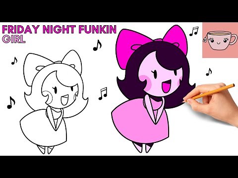 How To Draw Girl | Friday Night Funkin Mod Twinsomnia | FNF | Step By Step Drawing Tutorial