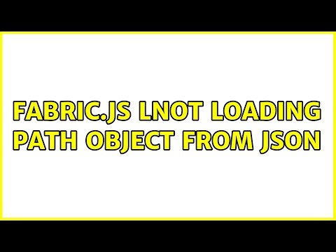 Fabric.js lnot loading path object from JSOn