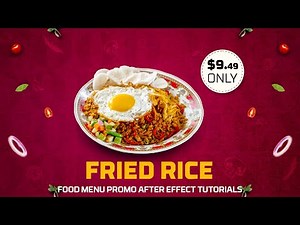 Food menu promo after effects tutorials | food motion graphics | product animation after effects
