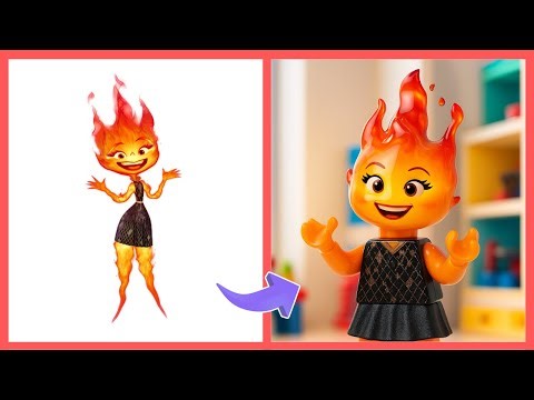 HOW ELEMENTAL MOVIE CHARACTERS LOOK AS LEGO!