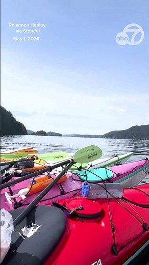 Orcas buzz kayakers in crazy close encounter near Vancouver