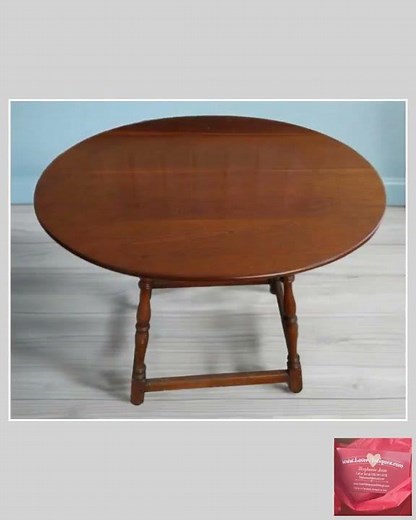 Vintage Stickley Oval Side Table, Cherry Wood Signed Stickley No. 4