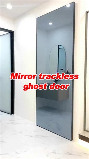 Chinatottmetal on Instagram: "Let’s take a look at this mirrored trackless ghost door. Do you like it? #slidingdoors #glassdoors #tracklessgate #frenchdoors #door #doors #aluminum #factory #tottme #tottmetal #madeinchina #madeinchina #safetydoor #homedoor #partitiondoor #doorsandwindows #PTdoor #frame #frames"
