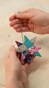 6.6K views · 22 reactions | Wow! Find the full tutorial for this woven fabric star ornament with @faaaaaaaaaaaith at the link in our profile. No sewing required! #creativebug #scandinavianstar #handmadeornaments #handmadegifts | Creativebug | Facebook