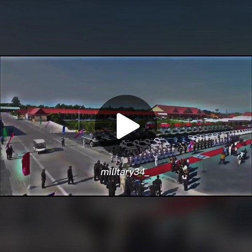 Cambodia Military Parade in Action