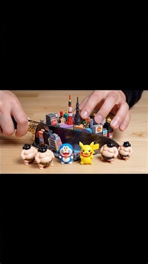 Cutting Open Tokyo!? Pikachu & Doraemon Inside!