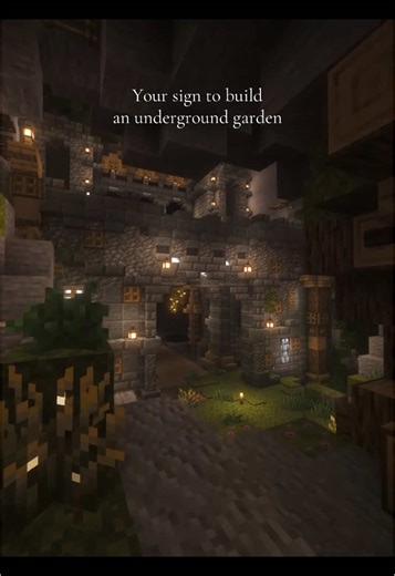 Minecraft Underground Garden Build: WIP Inspiration