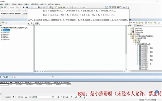 第六集.基于ArcGIS计算生态系统服务价值