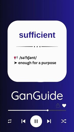 B2 English Word: SUFFICIENT | Meaning & Pronunciation