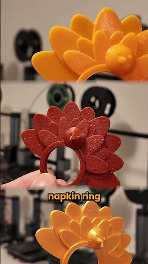 Custom 3D Printed Thanksgiving Napkin Ties